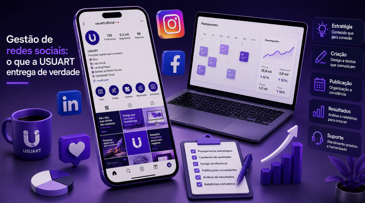 Gestão de redes sociais: o que a USUART entrega de verdade 1 gestão de redes sociais