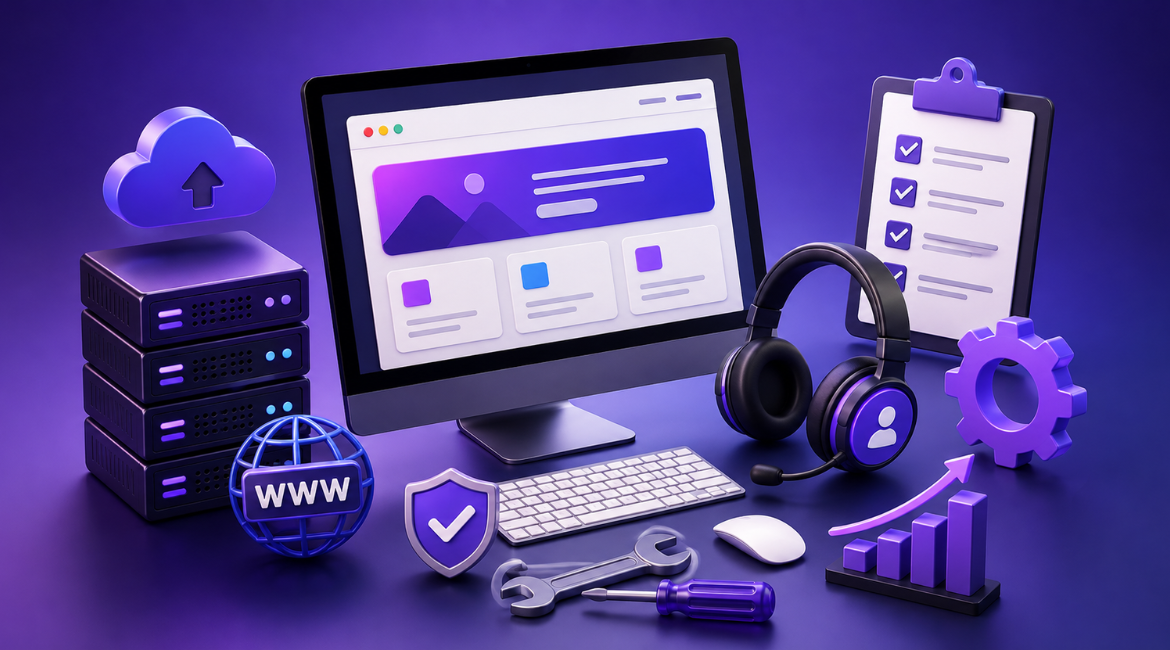 O que está incluído na criação de um site? Do domínio ao pós-venda