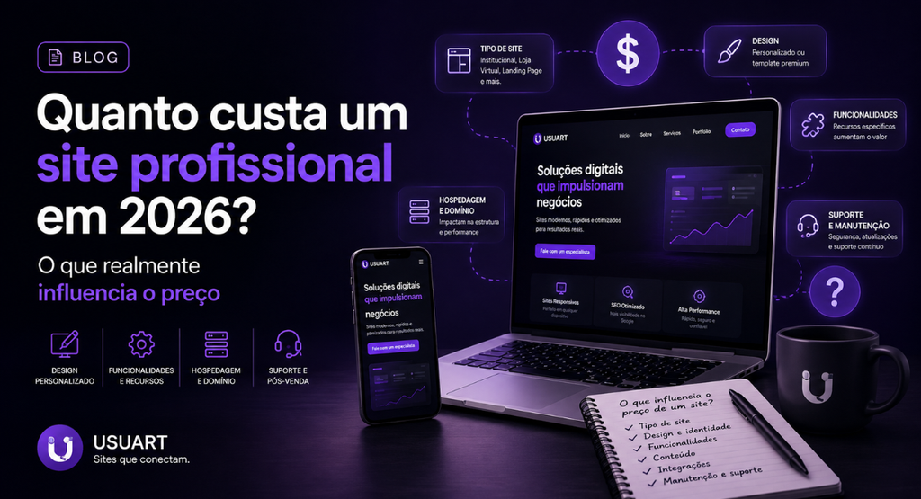 Quanto custa um site profissional em 2026 2